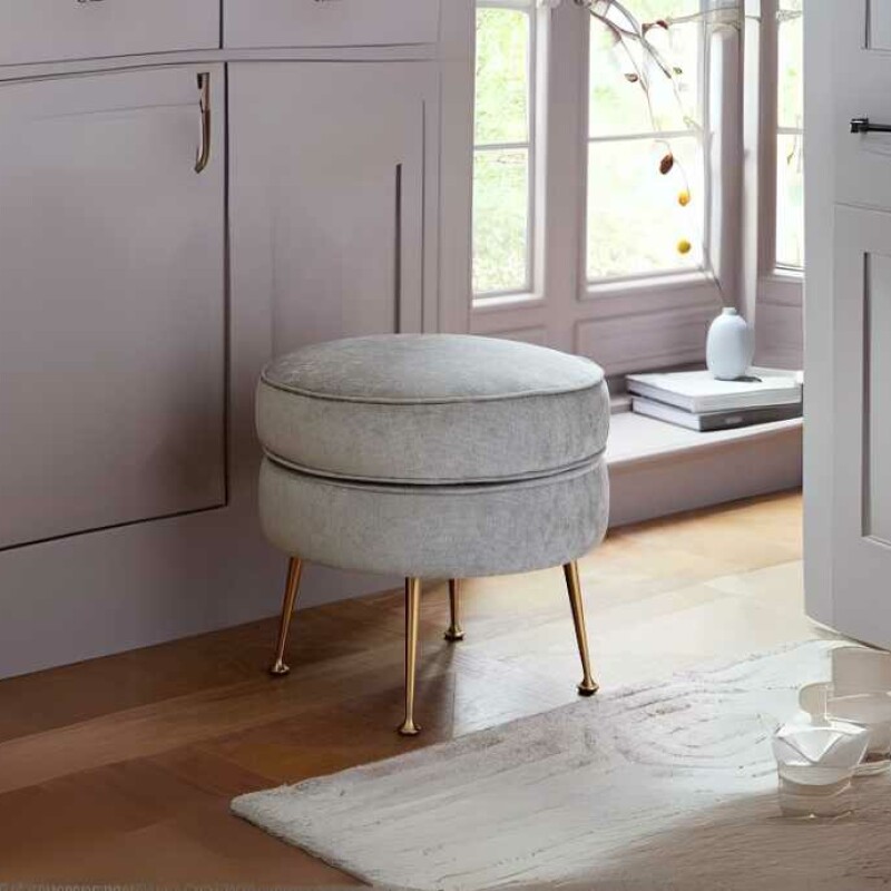 Velvet Ottoman